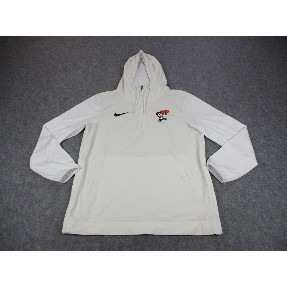 Oregon State Beavers Jacket Mens Medium White NCAA Basketball Nike Hooded Zip